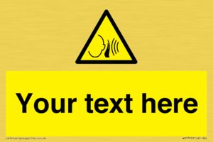 Custom warning sudden loud noise